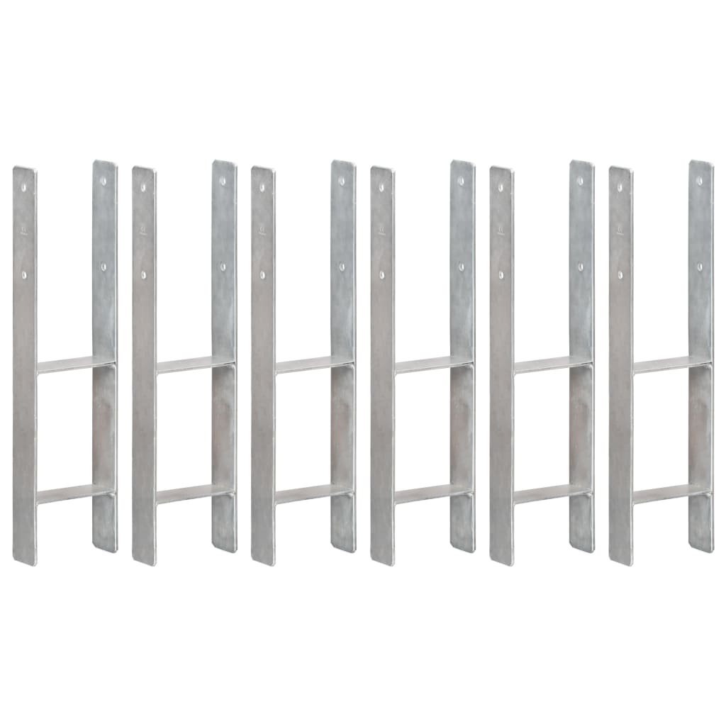 Âncoras de vedação 6 pcs 14x6x60 cm aço galvanizado prateado