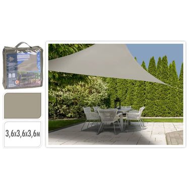 ProGarden Para-sol 3,6x3,6x3,6 m triangular cor areia