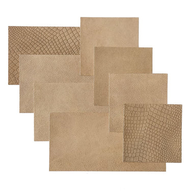 WallArt Ladrilhos de couro Lugard 32 pcs castanho vintage