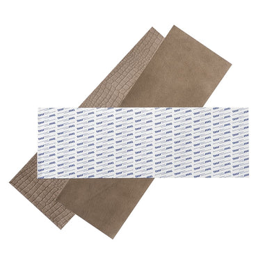 WallArt Ladrilhos de couro Stubbs 16 pcs cinzento-acastanhado fumado