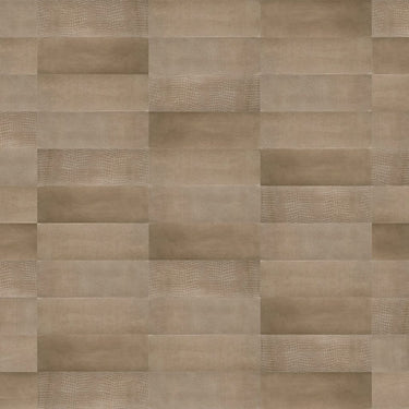 WallArt Ladrilhos de couro Stubbs 16 pcs cinzento-acastanhado fumado