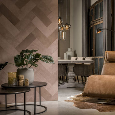 WallArt Ladrilhos de couro Stubbs 16 pcs cinzento-acastanhado fumado