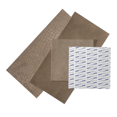 WallArt Ladrilhos de couro Argyle 32 pcs cinzento-acastanhado esfumado