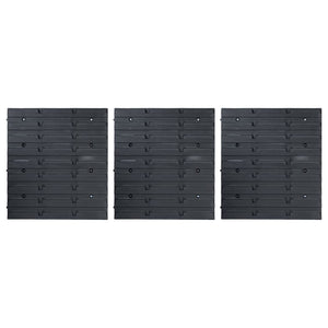 48 pcs Kit caixas arrumação com painéis de parede azul e preto