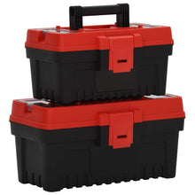 Carica l&#39;immagine nel visualizzatore di Gallery, 2 pcs conjunto de caixas de ferramentas PP preto/vermelho
