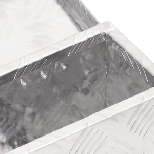 Caixa de arrumação 50x15x20,5 cm alumínio prateado