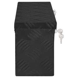 Caixa de arrumação 50x15x20,5 cm alumínio preto