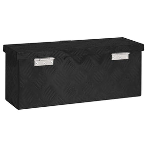 Caixa de arrumação 50x15x20,5 cm alumínio preto