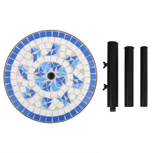 Carregar imagem no visualizador da galeria, Base p/ guarda-sol redonda 12 kg azul e branco
