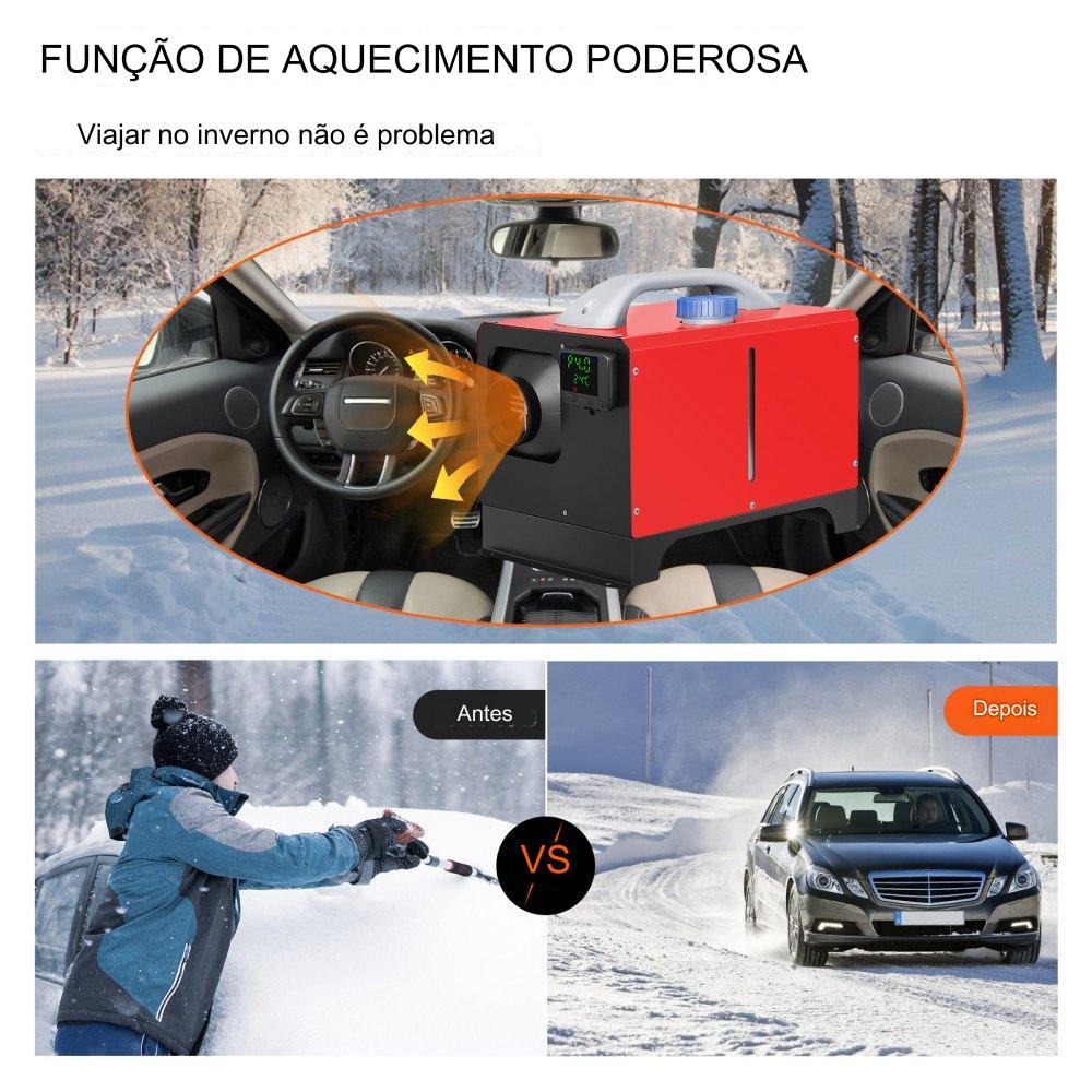 Aquecedor de Ar a Diesel  - 12V - 8KW - Com Silenciador