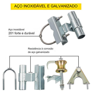 Conjunto de Roda Guia para Porta de Correr  - 18x31.5x30cm