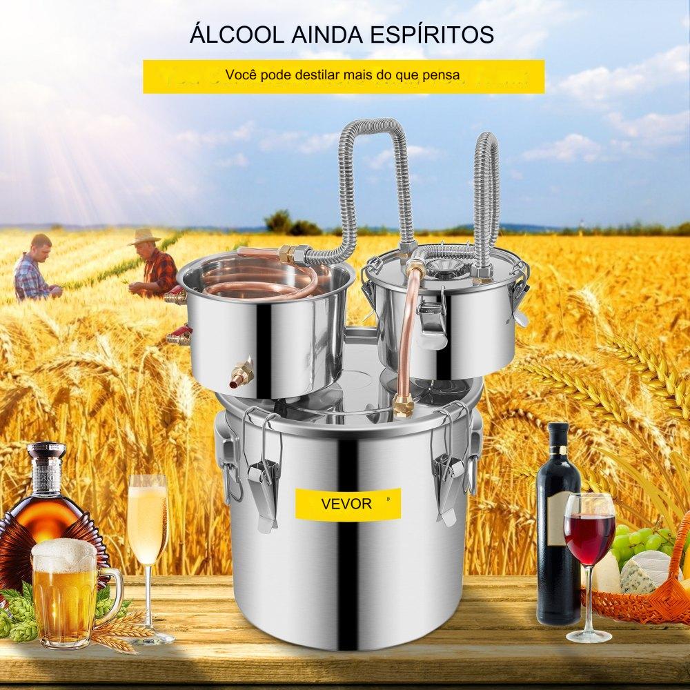 Destilador de Álcool 21L com 3 Potes