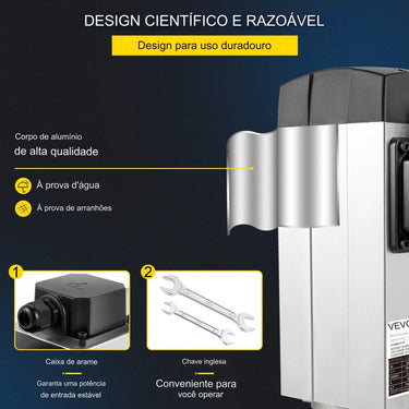 Motor de fuso CNC refrigerado a ar de 3 kW.