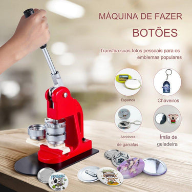 Máquina de 1000 Botões de 58mm