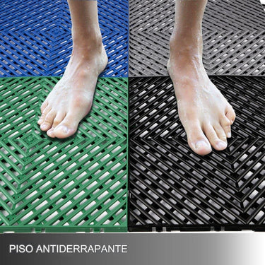 Piso flutuante para varanda - Azulejos terraço PP 50 peças 305x305cm