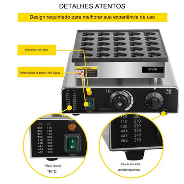 Máquina de Waffles em Forma de Coração