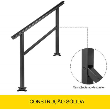 Corrimão de Alumínio com 122 cm para Entrada Externa