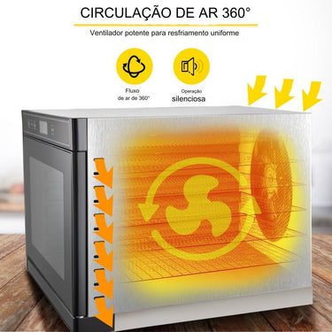 Desidratador de Alimentos 6 Estantes 600W