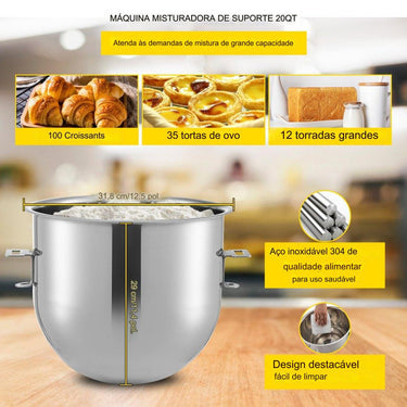 Máquina de Cozinha  - 1100W - Aço Inoxidável