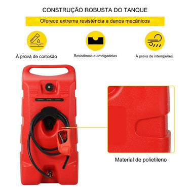 Recipiente de Combustível Portátil (53L) com Bomba de Sifão