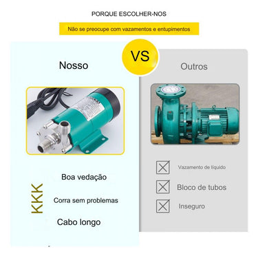 Bomba de Fabricação de Cerveja Magnética em Aço Inoxidável 1/2"