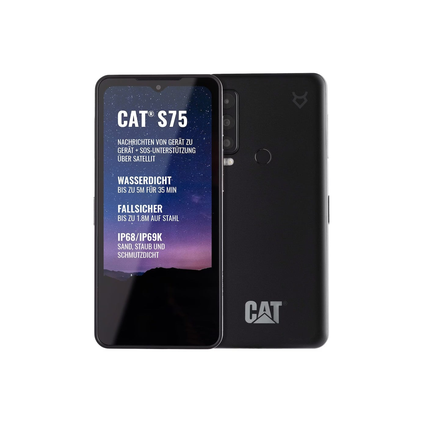 Smartphone Cat S75 128 GB, à prova d'água, resistente à poeira, areia, sujeira e temperaturas extremas