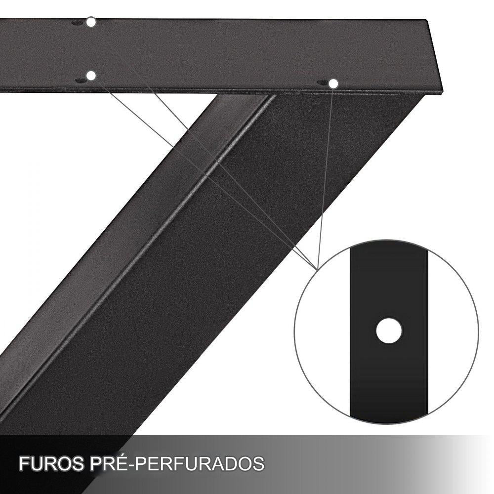 2x Pernas Mesa 72x76 cm Aço