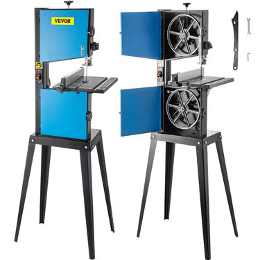 Serra de fita 10 polegadas, serra de mesa 3,5 amperes, serra de fita de parada 1700 RPM, máquina de serra de fita para madeira 0-45°, serra de fita para madeira 220 V profundidade de corte 4 polegadas / 100 mm largura de corte 10 polegadas / 245 mm