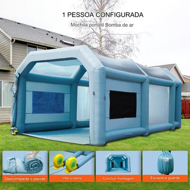 Cabine Pintura Insuflável 5x2.2x2.1m
