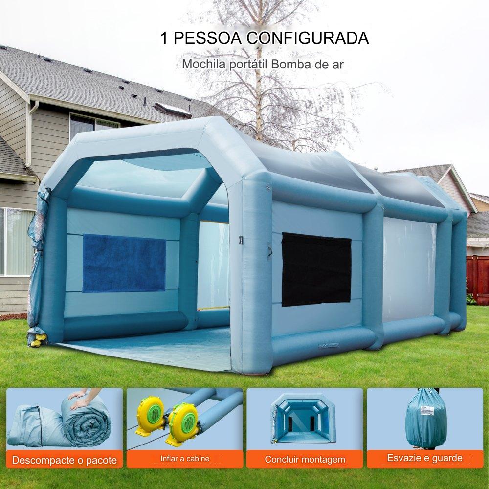 Cabine Pintura Insuflável 5x2.2x2.1m