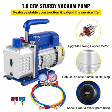 Bomba compressor de vácuo 1.8CFM 50L/M 220ml Ar condicionado