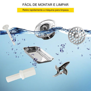 Moedor de Carne Elétrico 350kg/h em Aço Inoxidável