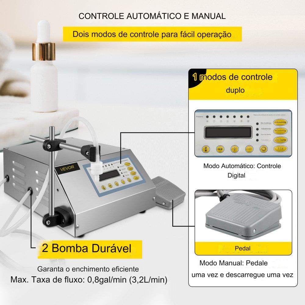 Máquina Enchimento Líquido GFK-160 - 2ml-3500 ml 30W Rápido