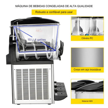 Máquina de Bebidas Slushy (3x15L)