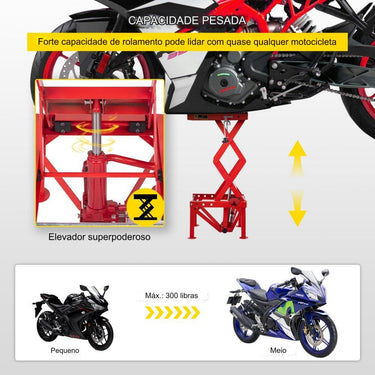 Elevador Hidráulico para Motocicletas de 300lbs