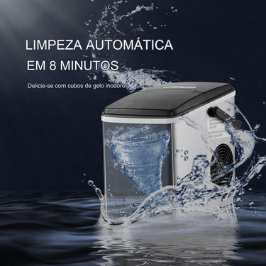Máquina de Gelo em Cubos (Aço Inoxidável 11.8 kg/24h)