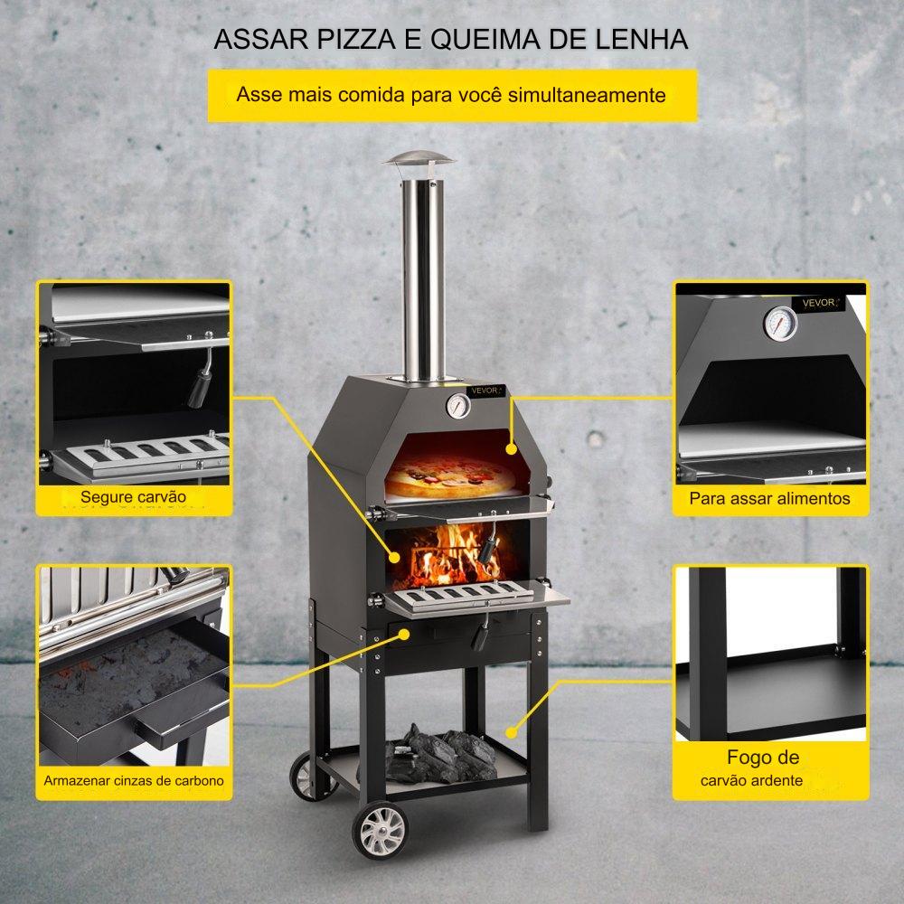 Forno de Pizza Profissional ao Ar Livre - 30cm