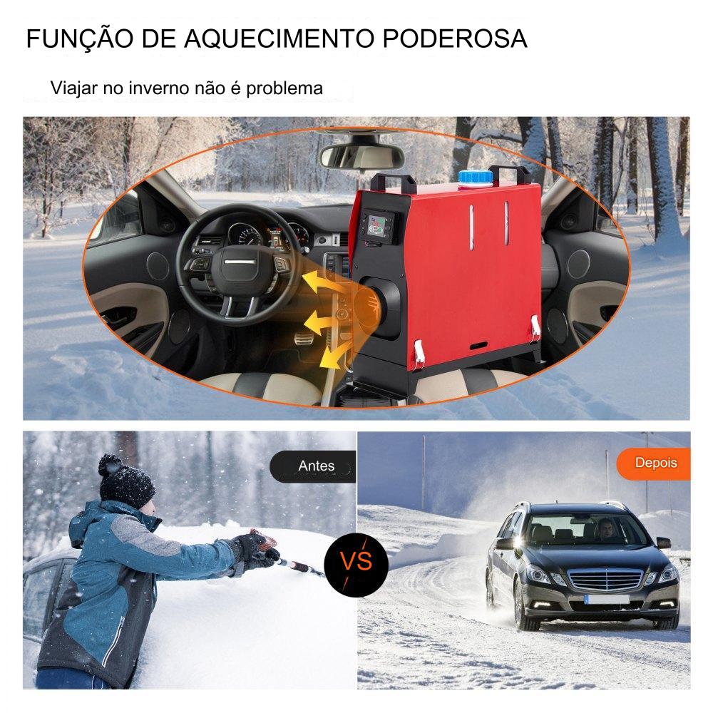 Aquecedor de Ar Diesel 8 kW Integrado com LCD