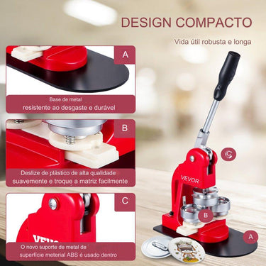 Máquina de Botões  1000 peças em branco