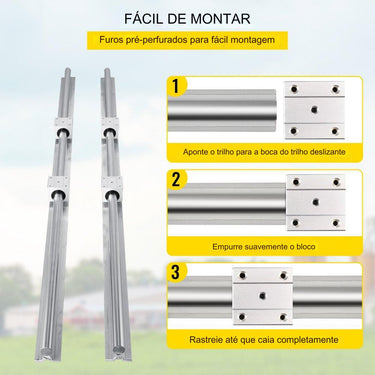 Guia Linear SBR20 350-1050mm