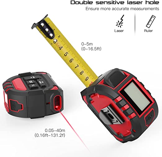 Medidor de distância a laser, trena a laser digital 2 em 1