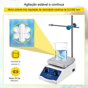 Misturador Magnético SH-2 de 180W com Termostato