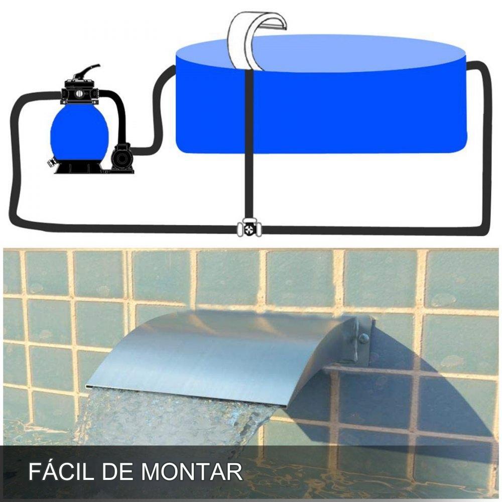 Aço inoxidável Chuveiro em cascata piscina fonte