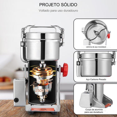 Moinho de Cereais de 750g: Máquina de Alta Velocidade
