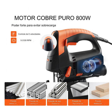 Serra Sabre  800W de 6 Velocidades Ajustáveis