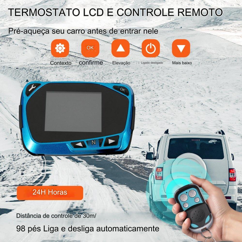 Aquecedor de Ar a Diesel  - 12V - 2KW - Com LCD