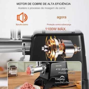 Moedor de Carne Elétrico  - 190 kg/h - 575W