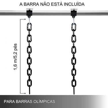 Corrente de levantamento de peso auxiliar  20kg Preto16m