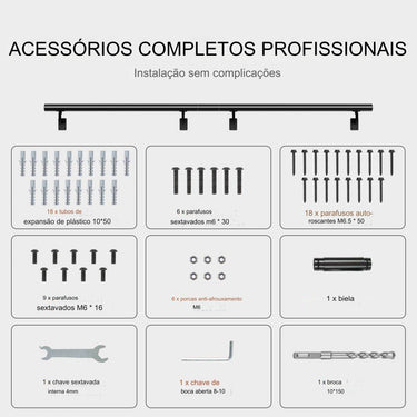 Corrimão Alumínio 36576mm - Limpeza Fácil