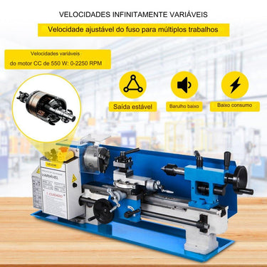 Torno de Metal Multifuncional  - Precisão